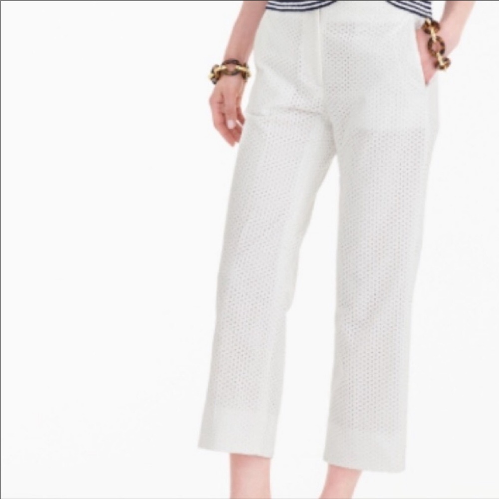 J. Crew eyelet cropped pants